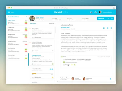 Healthcare App doctors healthcare medical notes ui web app