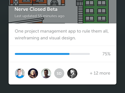 Project Card Mobile card mobile nerve progress bar ui user interface visual design web