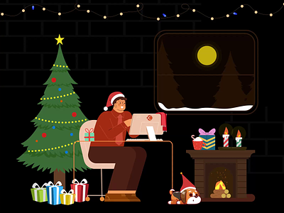 Merry Christmas Illustration animation branding christmas christmas2022 christmastime design graphic design happychristmas illustration merrychristmas ux xmasvibes