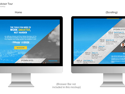 Desktop Design mobile registration ui web design