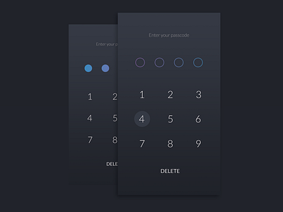 App Passcode android app app dark gradient ios app passcode ui user experience wallet