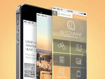 Au Courant Responsive design parallax scrolling responsive visual design website