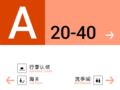 Chinese Airport Singage sign transport