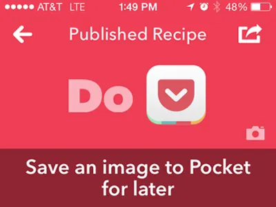 Published Recipe do ifttt