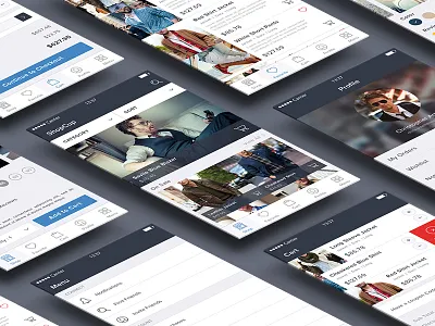 ShopCup e commerce flat ios iphone menu typography ui ux web