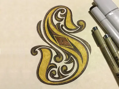 Fancy S handlettering lettering