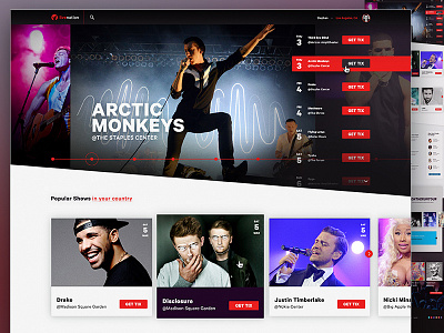 Live Nation Redesign live nation mock music redesign