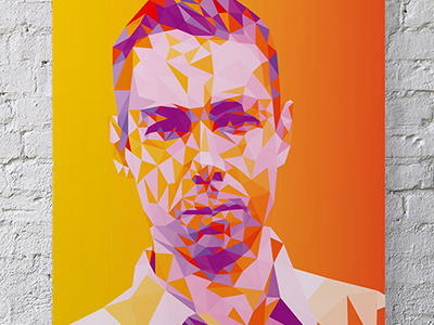 MCA polygon print graphic design illustration no 3d software polygon art print