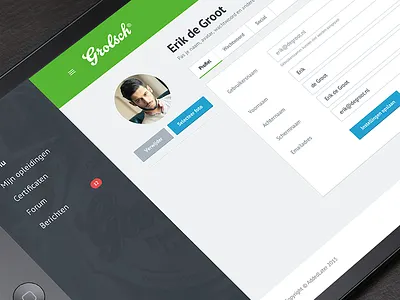 Tablet side menu design flat image ipad menu mobile navigation page profile tablet ui webdesign