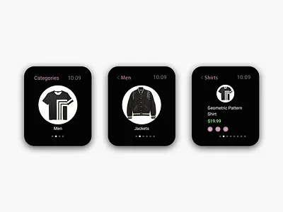 Shopping Apple Watch App apple watch clean flat minimal