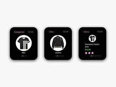 Shopping Apple Watch App apple watch clean flat minimal