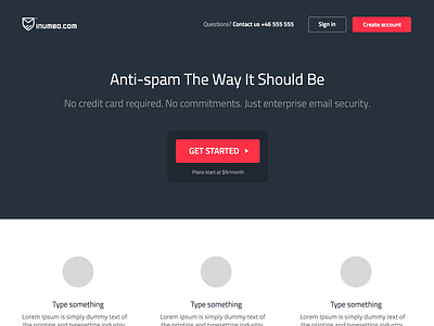 Inumbo [WIP] app flat landing page product saas web website