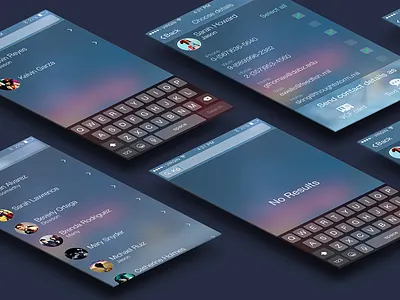 Check&Send app for iPhone contacts design iphone phonebook prototype ui