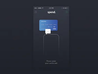 Swipe to add card card design ios app swipe ui design ux design wallet