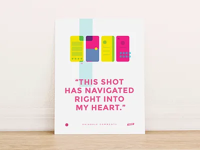 Dribbble Comments Poster colors dribbble graphicdesign material poster profile sidebar tabbar ui