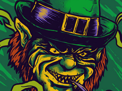 The Leprechaun green illustration leprechaun st patricks st pattys