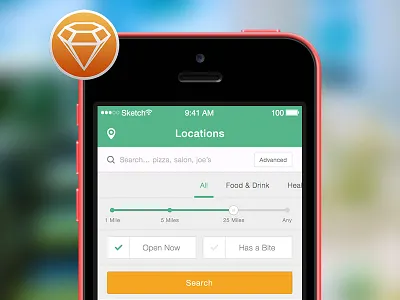 Restaurant App for iOS .sketch app freebie ios restaurant sketch ui ux