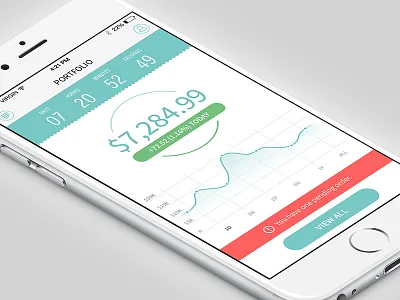 Portfolio app application blue ios ios app iphone material l mobile mobile ui portfolio ui ux