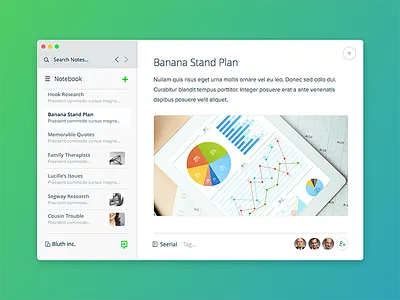 Evernote Revamp app bright clean evernote ui ux