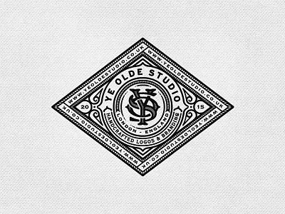 Yos Badge badge emblem lines monogram vintage