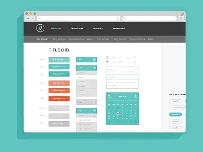 UI Style Guide buttons interface ui ux