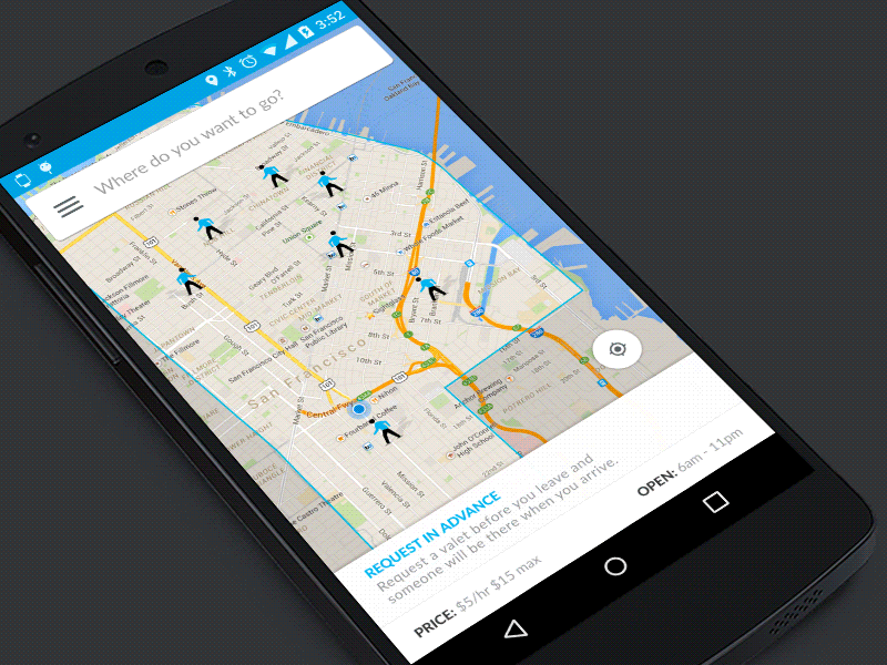 Luxe Android App android blue gif luxe material material design valet