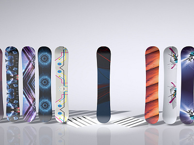 Snowboard Renders/App concept 3d adobe app c4d ipad modeling photoshop render snowboards wip