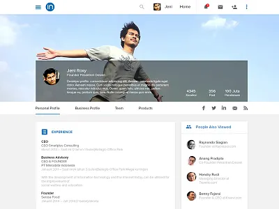 Profile OneIn20 - Enterpreneur Movement company enterpreneur social media startup timeline