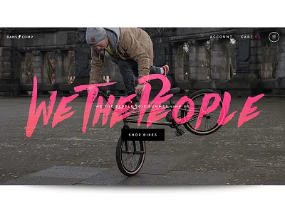 Hero Images bmx colorful commerce danscomp drawn gradient hero hero image neon typography website