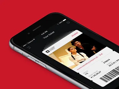 Theater Ticket app application concept dark idea ios ios8 mobile red theatre ticket ui