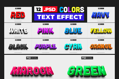 3D Colors Photoshop Text Effect 3d font colors photoshop effect photoshop text effect rainbow text effect text font