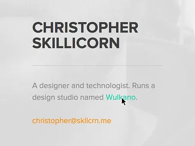SKLLCRN minimalistic personal portfolio responsive web
