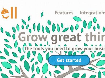 Nutshell web design crm home page illustration landing page nutshell