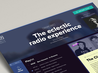 Radioparadise.com calltoaction design interface layout radio responsive streaming ui website