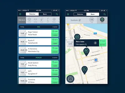 App for sports fans app ios ui