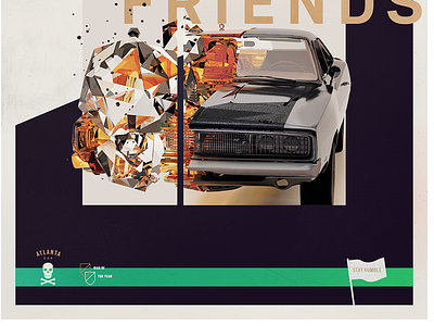 We Are Your Friends 2 3d auto cars illustration mobbin race type typography