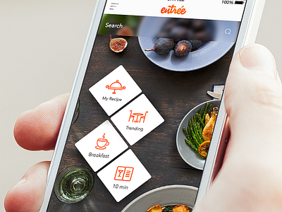 Entree elearning food foodui homemade orange product trending ui ux
