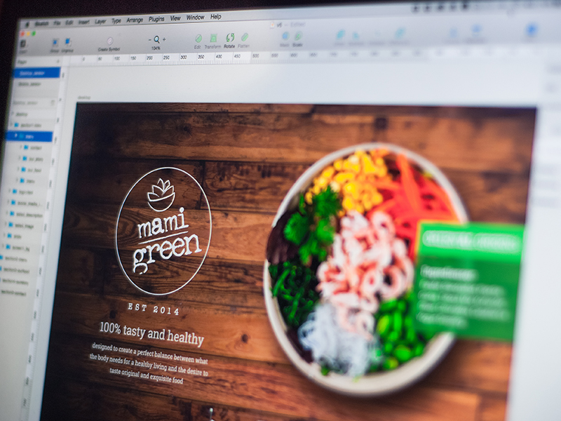 welcome to mamigreen! a salad bar from sweden. bar caesar food foodie interface menu responsive restaurant salad ui web