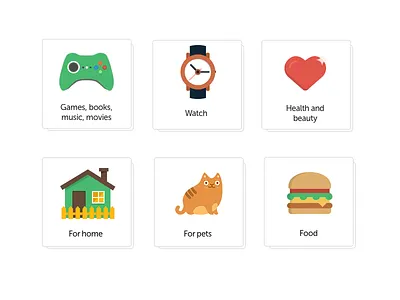 Flat icon set icons sberkod website