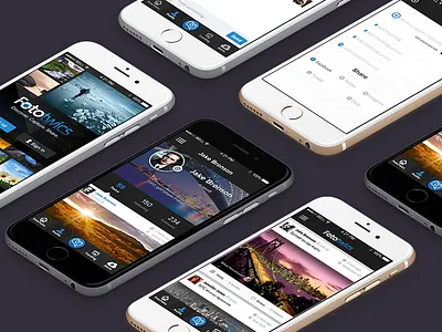 Fototwics iOS App app clean fototwics ios minimal photo sharing social ui ux