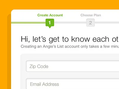 Angie's List Join Funnel acquisition breadcrumbs fields form member ui ux