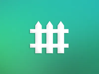 Simple Picket Fence Icon fence icon minimal picket fence simple