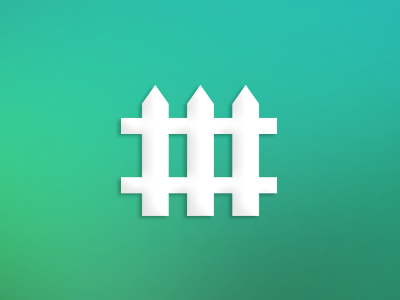 Simple Picket Fence Icon fence icon minimal picket fence simple