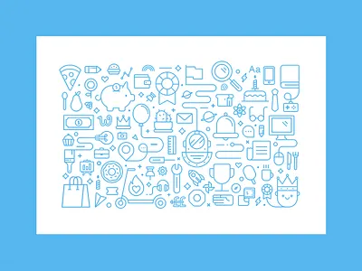 Icon pattern icon life line office pattern work