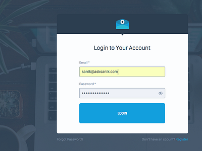 Login Form account asksanik email field flat form ia login password sign in ui ux