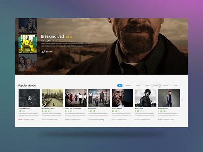 Video blocks block flat movie ui ux video watch