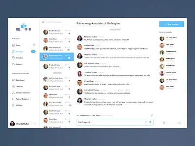 Chat Page app community flat medical modren responsive ui ux