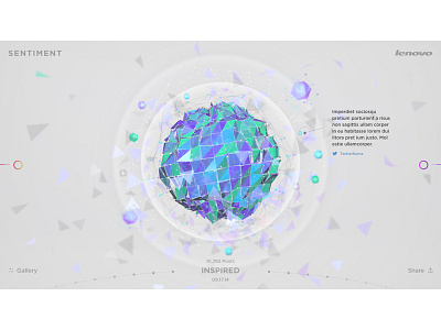 Sentiment Site 3d art design direction experience generative motion ui ux website