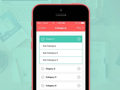 Accordion for iOS accordion find ios ios7 ios8 iphone mobile ui ux