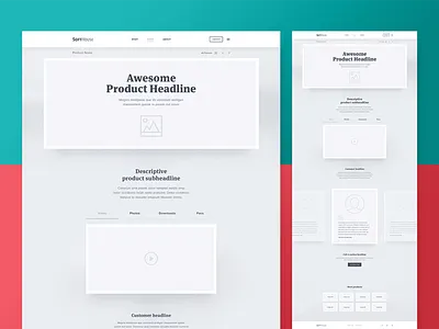 SoftHouse — Hi-Fidelity Wireframe — Product Page bootstrap creative designer preview professionals template web design webdesign website wireframe